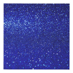 Shimmering Blue Glitter Canvas