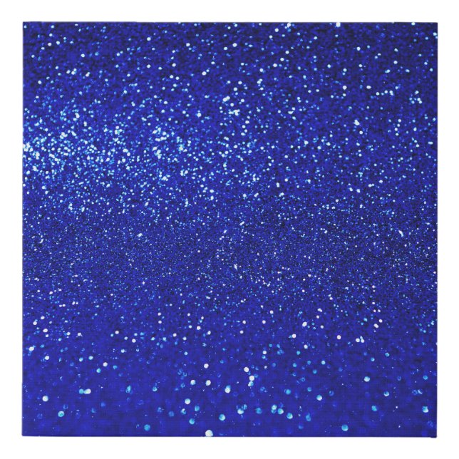 Shimmering Blue Glitter Canvas (Front)