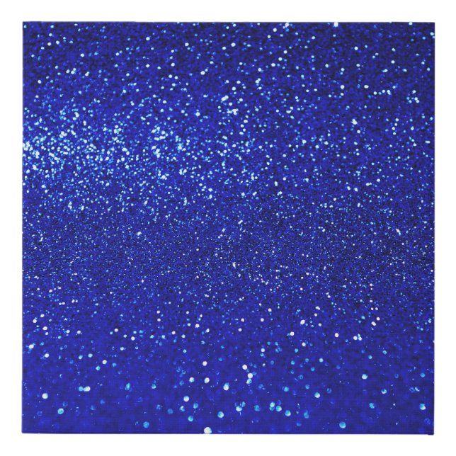 Shimmering Blue Glitter Canvas (Front)