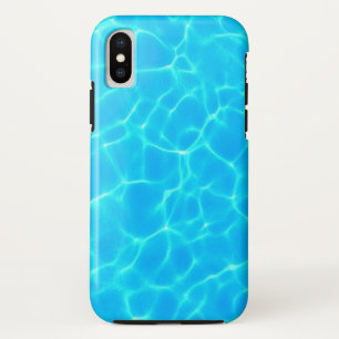 Shimmering Blue Pool Water Reflections Photo iPhone X Case