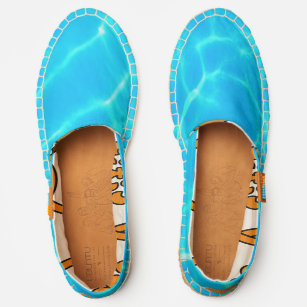 Shimmering Blue Pool Water Reflections Photo Espadrilles