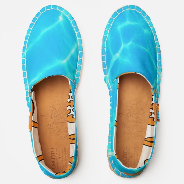 Shimmering Blue Pool Water Reflections Photo Espadrilles (Front)