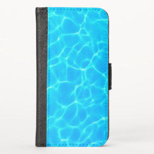 Shimmering Blue Pool Water Reflections Photo iPhone X Wallet Case