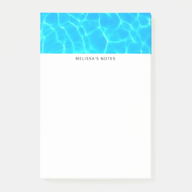 Shimmering Blue Pool Water Reflections Photo Post-it Notes (Front)