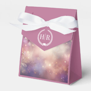 Shimmering Celestial Stardust Skies Wedding Favor Boxes