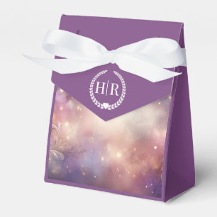 Shimmering Celestial Stardust Skies Wedding Favor Boxes