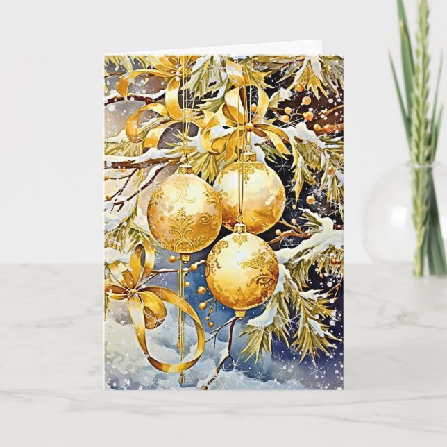 Shimmering Christmas Elegance Card (Front)
