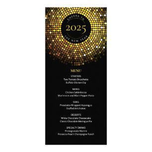 Shimmering Circle Lights New Year's Eve Menu