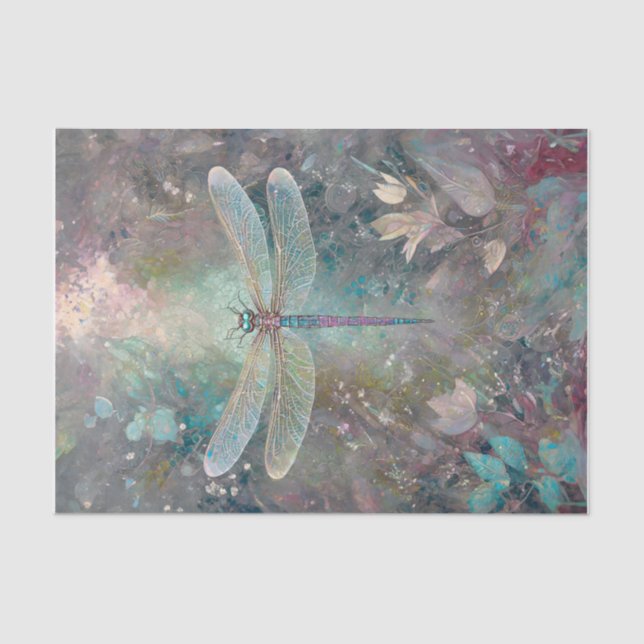 Shimmering Color, Ethereal Dragonfly Tissue Paper (Front)