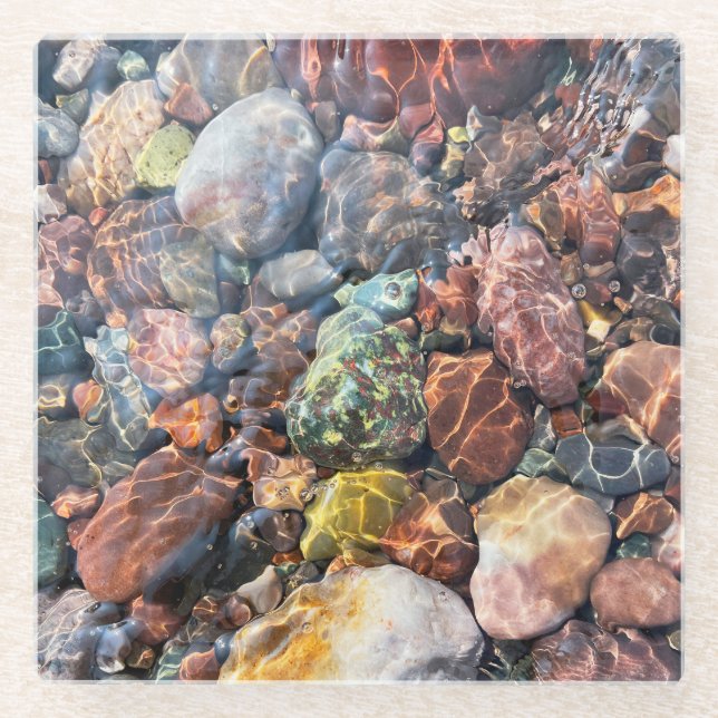 Shimmering Color Glass Coaster (Front)