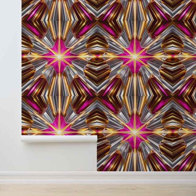Shimmering Disco Star Burst Self-Adhesive  Wallpaper (Application)