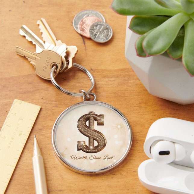 "Shimmering Dollar Sign" Keychain (Desk)