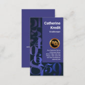 Shimmering Finance Numbers Bookkeeping Business Card (Front/Back)