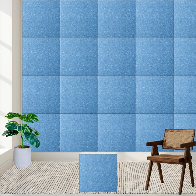Shimmering Glossy Blue Glitter Sparkle  Ceramic Tile (Shimmering Glossy Blue Glitter Sparkle Ceramic Tile)