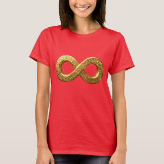 Shimmering Gold Infinity Symbol T-Shirt