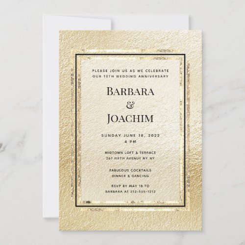 Shimmering Gold Party Invitation