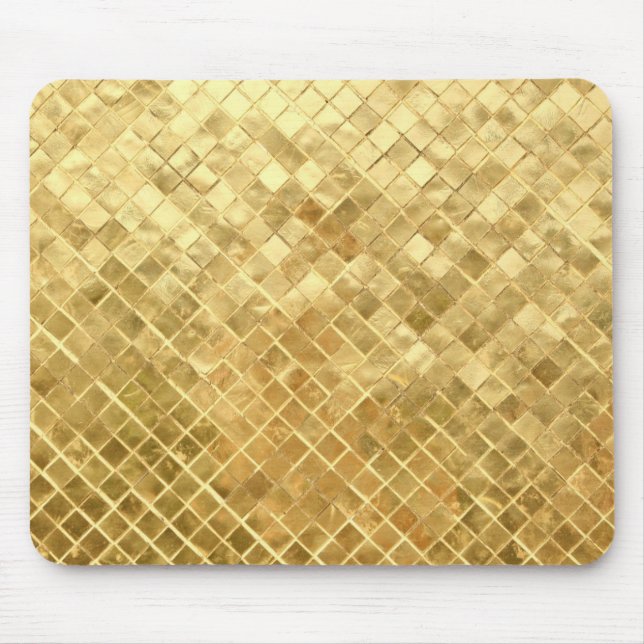 shimmering gold tile mouse pad (Front)