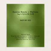 Shimmering Green Modern Background Business Card (Inside Unfolded)