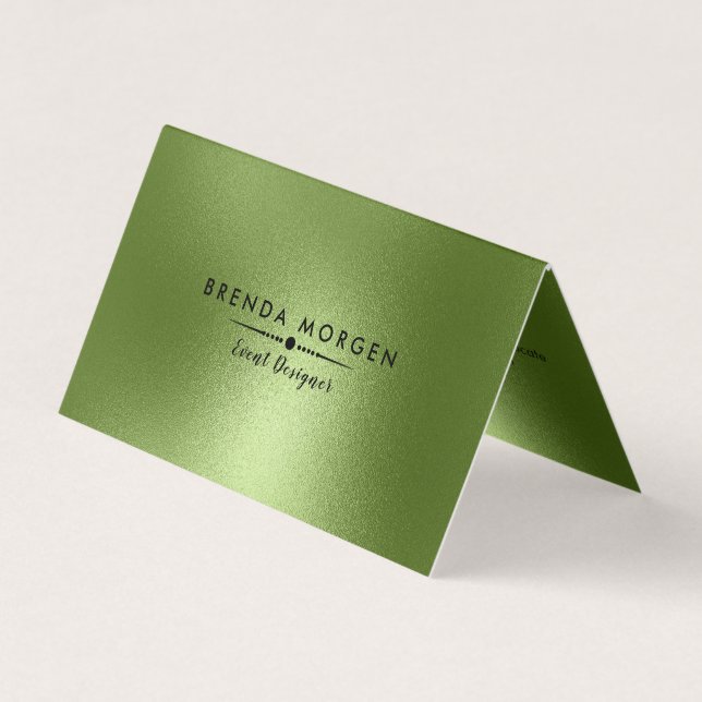 Shimmering Green Modern Background Business Card (Front)