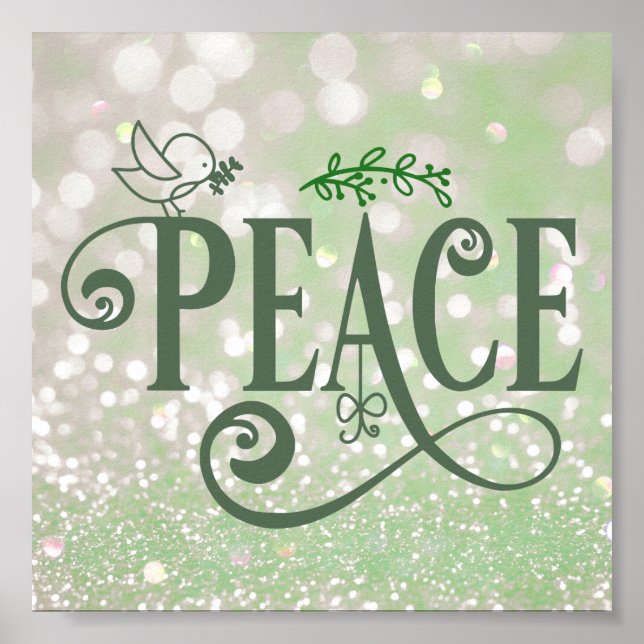 Shimmering Green Peace Poster (Front)