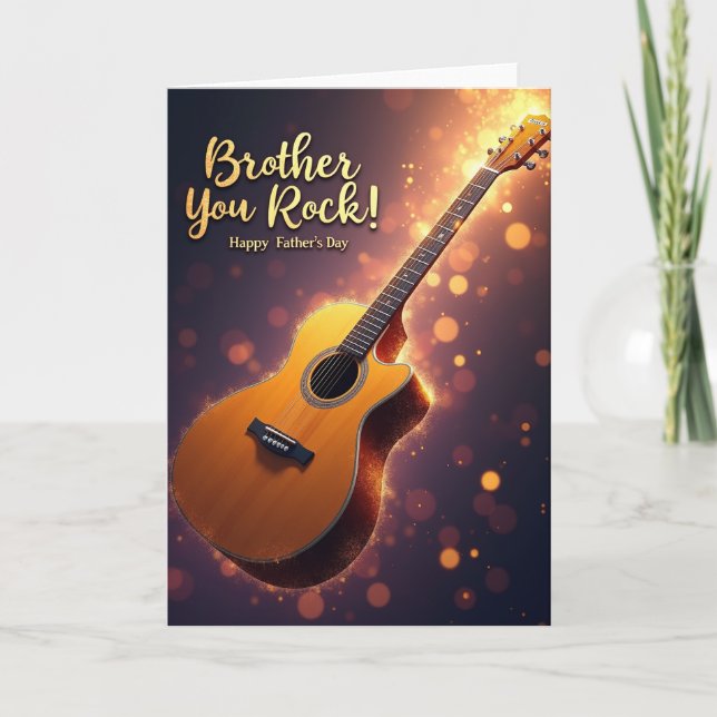 Shimmering Guitar Fathers Card (Front)