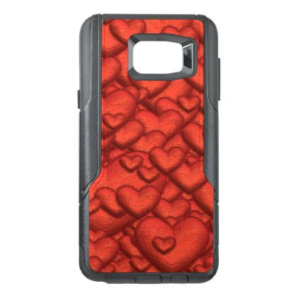 Shimmering hearts deep red OtterBox samsung note 5 case