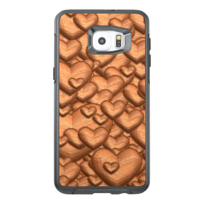 Shimmering hearts peach OtterBox samsung galaxy s6 edge plus case