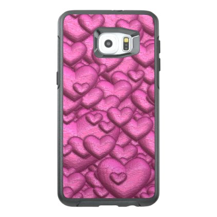 Shimmering hearts pink OtterBox samsung galaxy s6 edge plus case