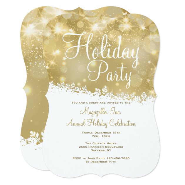 Shimmering Holiday Party Invitation