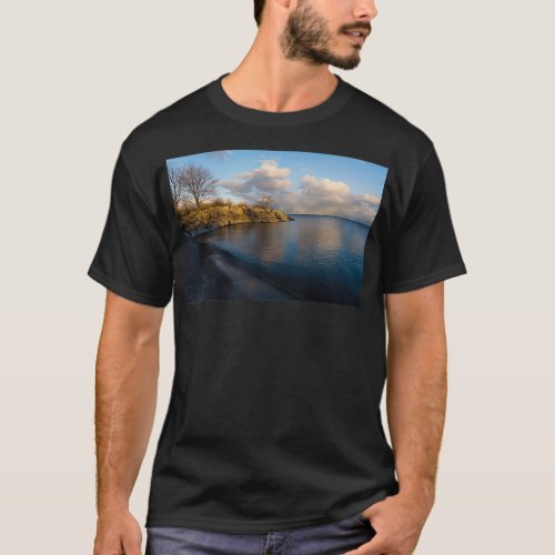 Shimmering Late Afternoon Light Lakeside Zen T_Shirt