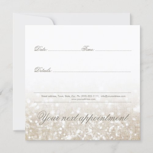 Shimmering Light Beige Next Appointment Card