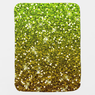 Shimmering Light Green Gold Glitters Swaddle Blanket