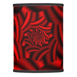 Shimmering Metallic Red Rose Spiral Lamp Shade