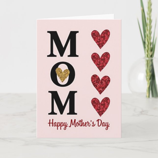 Shimmering Mom Mothers Day Card (Front)