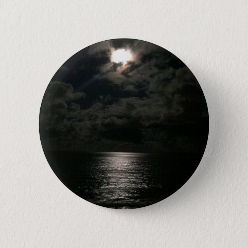 Shimmering Moon Light Reflecting On The Ocean Pinback Button