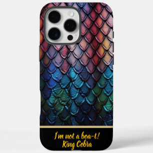 Shimmering multicolored snakeskin in natural light iPhone 16 pro max case