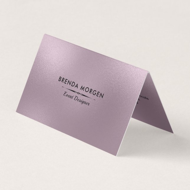 Shimmering Muted Purple Modern Background Business Card (Front)