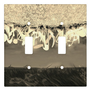 Shimmering Notes of Gold Light Switch Cover