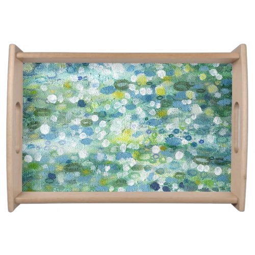 Shimmering Ocean Wave Coastal Decor Serving Tray