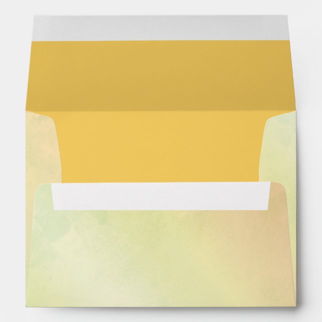 Shimmering Ombre Wedding Pre Addressed Envelope (Back (Bottom))