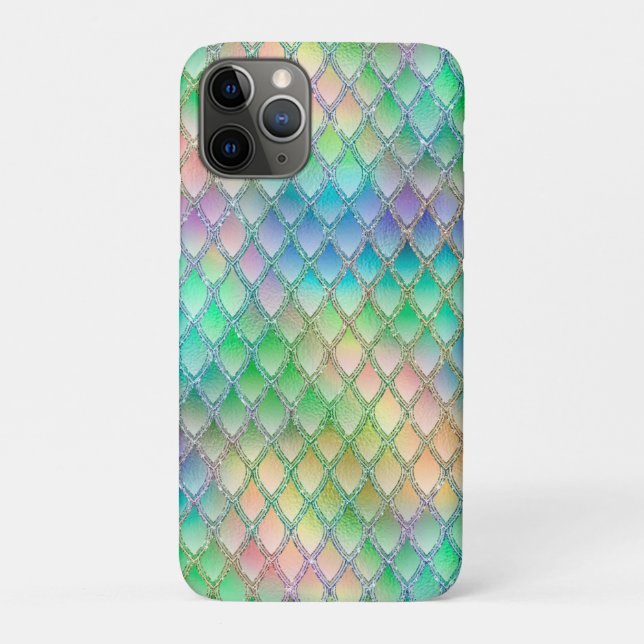 Shimmering Pastel Rainbow & Glitter Dragon Scales Case-Mate iPhone Case (Back)