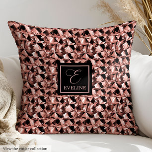 Shimmering Pillow Elegant Rose Gold Decorative Art