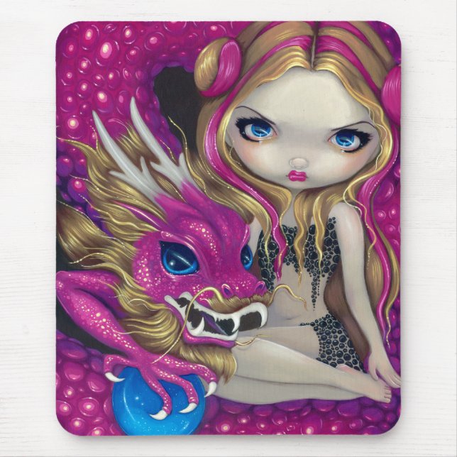 "Shimmering Pink Dragon" Mousepad (Front)