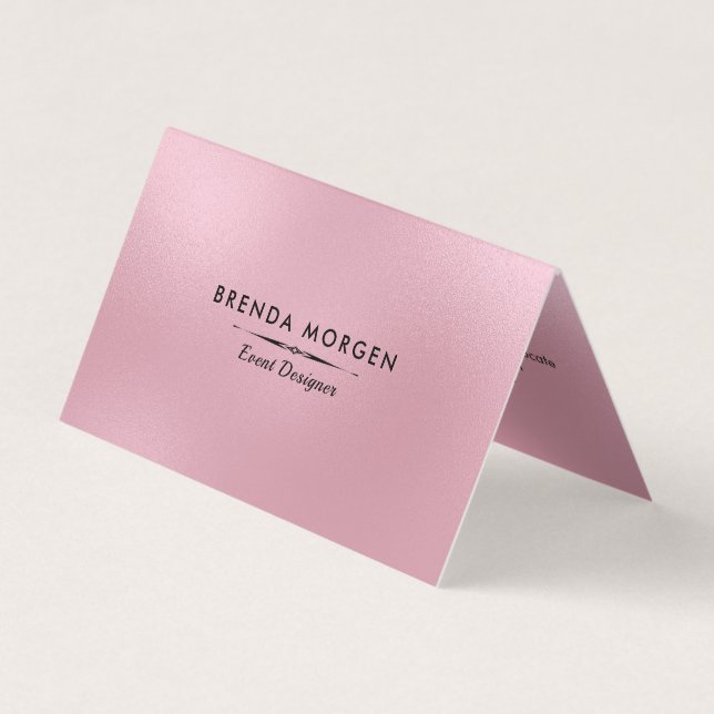 Shimmering Pink Modern Background Business Card (Front)