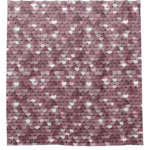 Shimmering Pink Sequined Fabric Texture Shower Curtain
