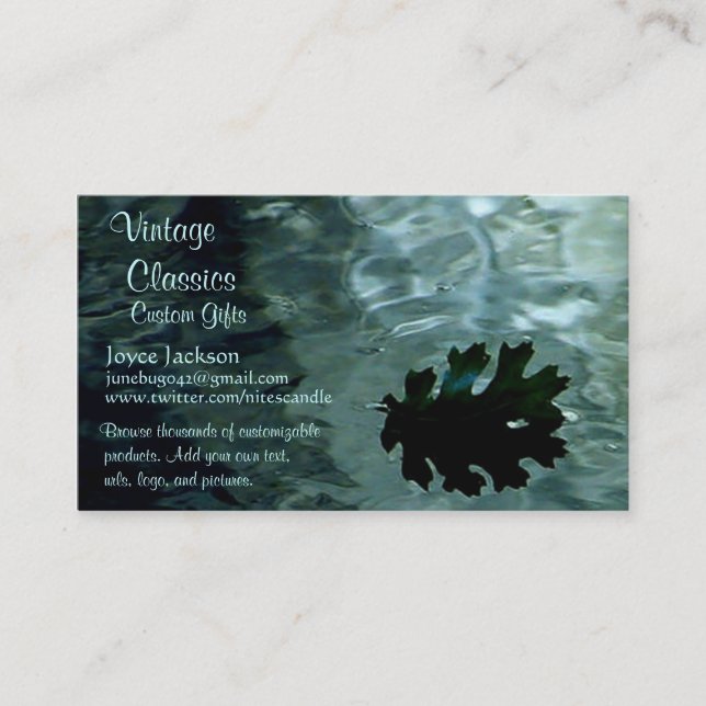 Shimmering Pond Business Cards (Front)