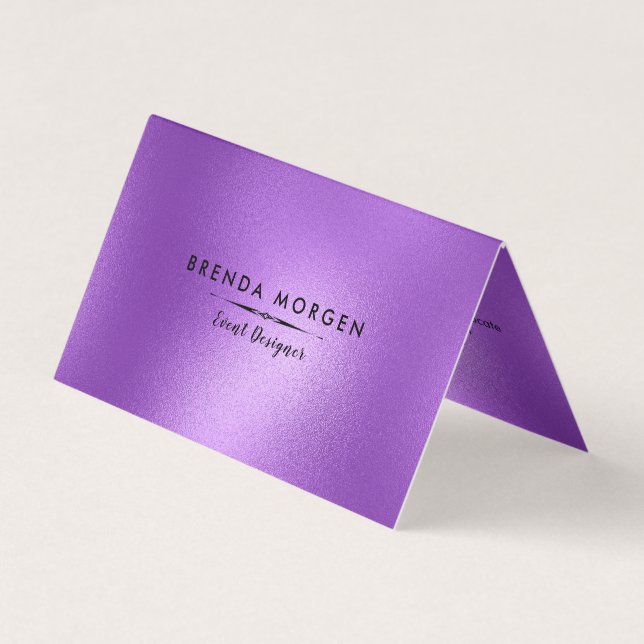 Shimmering Purple Modern Background Business Card (Front)