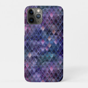 Shimmering Purple Ombre & Glitter Dragon Scales iPhone 11 Pro Case