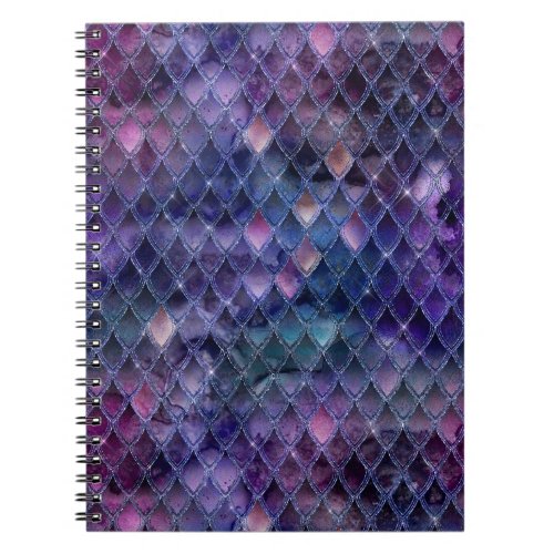 Shimmering Purple Ombre  Glitter Dragon Scales Notebook