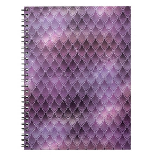 Shimmering Purple Ombre  Glitter Dragon Scales Notebook